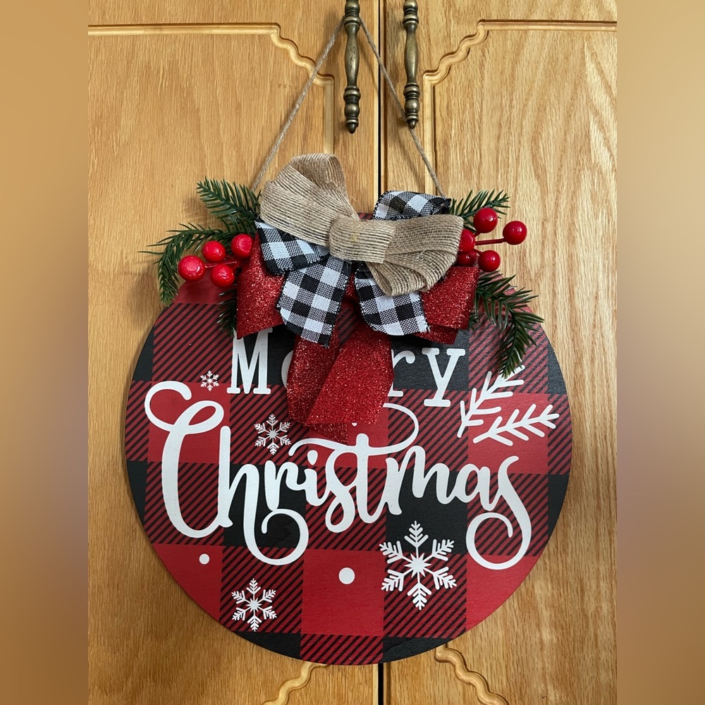 Holiday door sign
